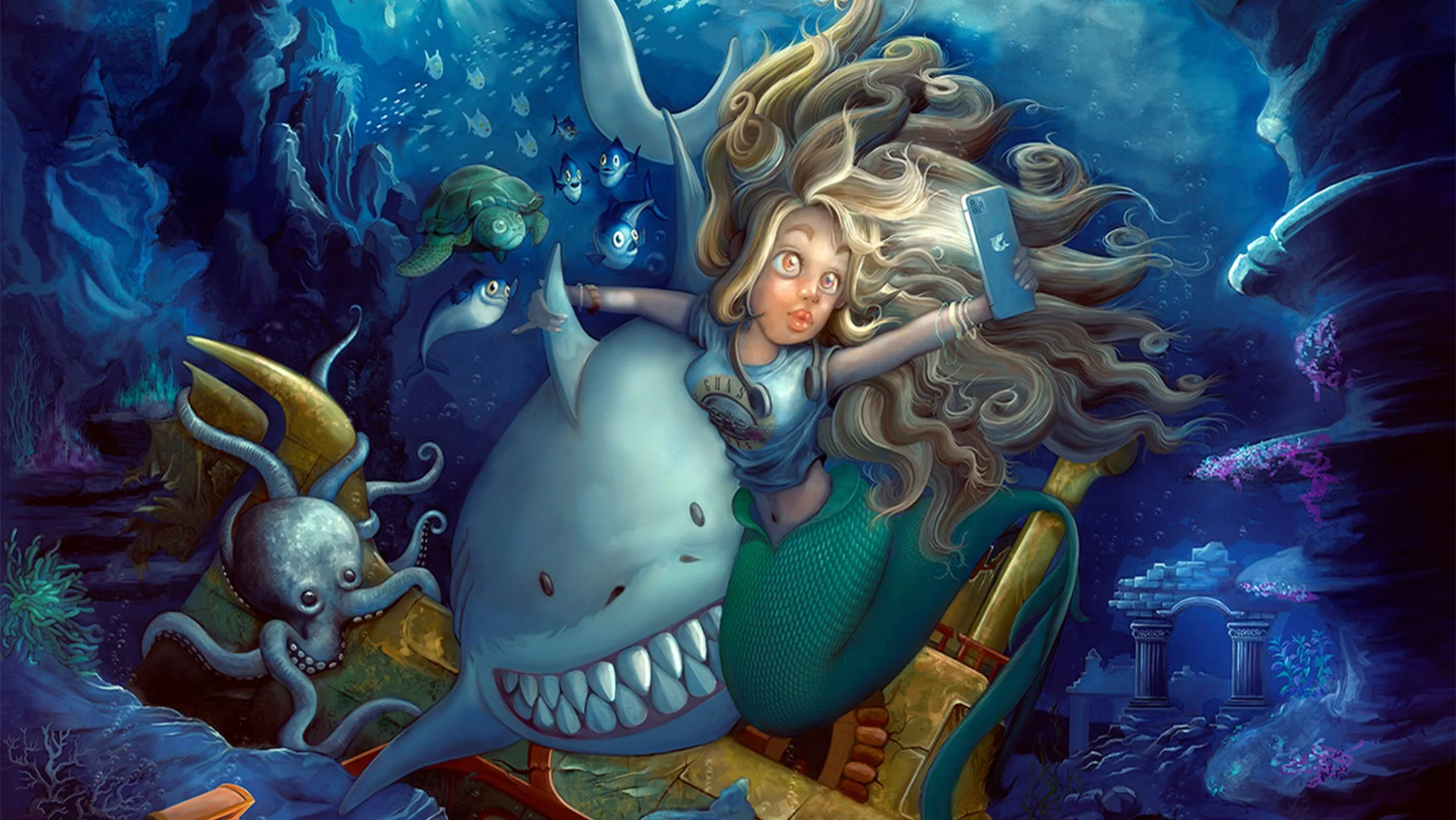 Deep Blue Selfie