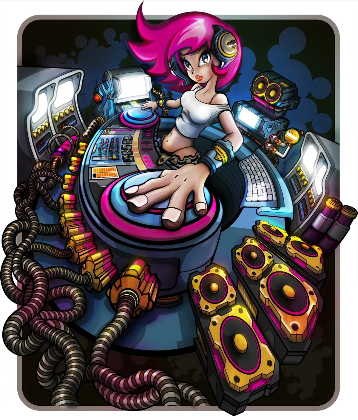 DJ RetroFuture — ilustración completa