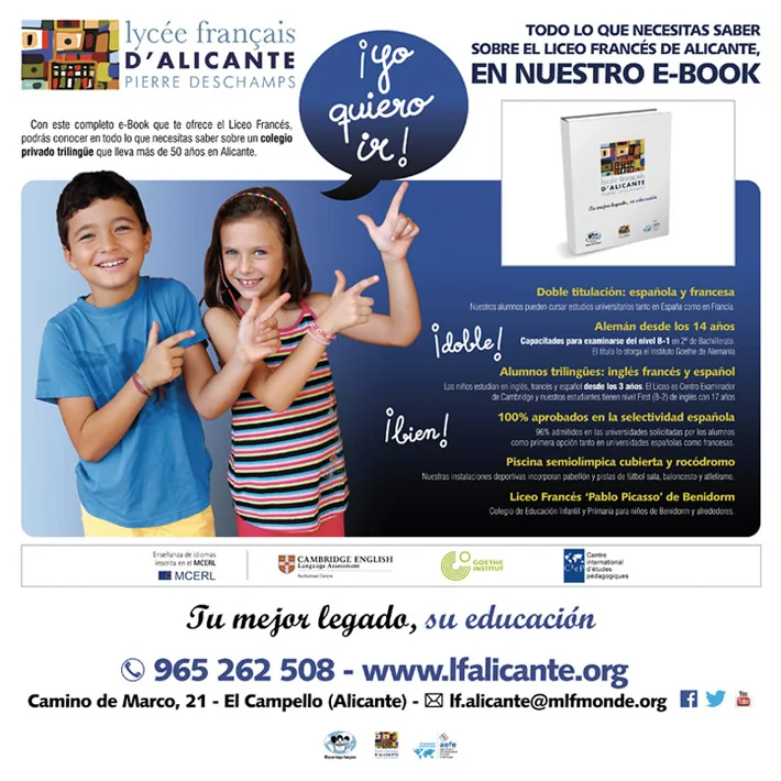 Lycée Français d'Alicante — anuncio del e-book