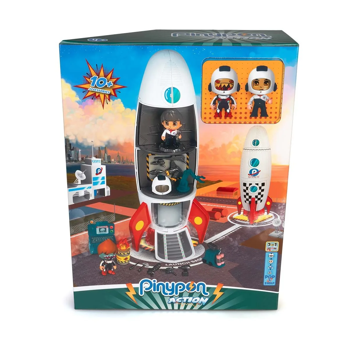 Pin & Pon Action — caja del Rocket, frontal