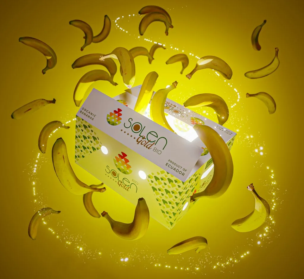 Solen Gold — packaging de plátano de Canarias