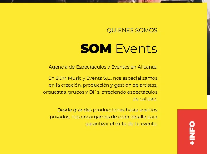 Presentación de la web de SOM Events