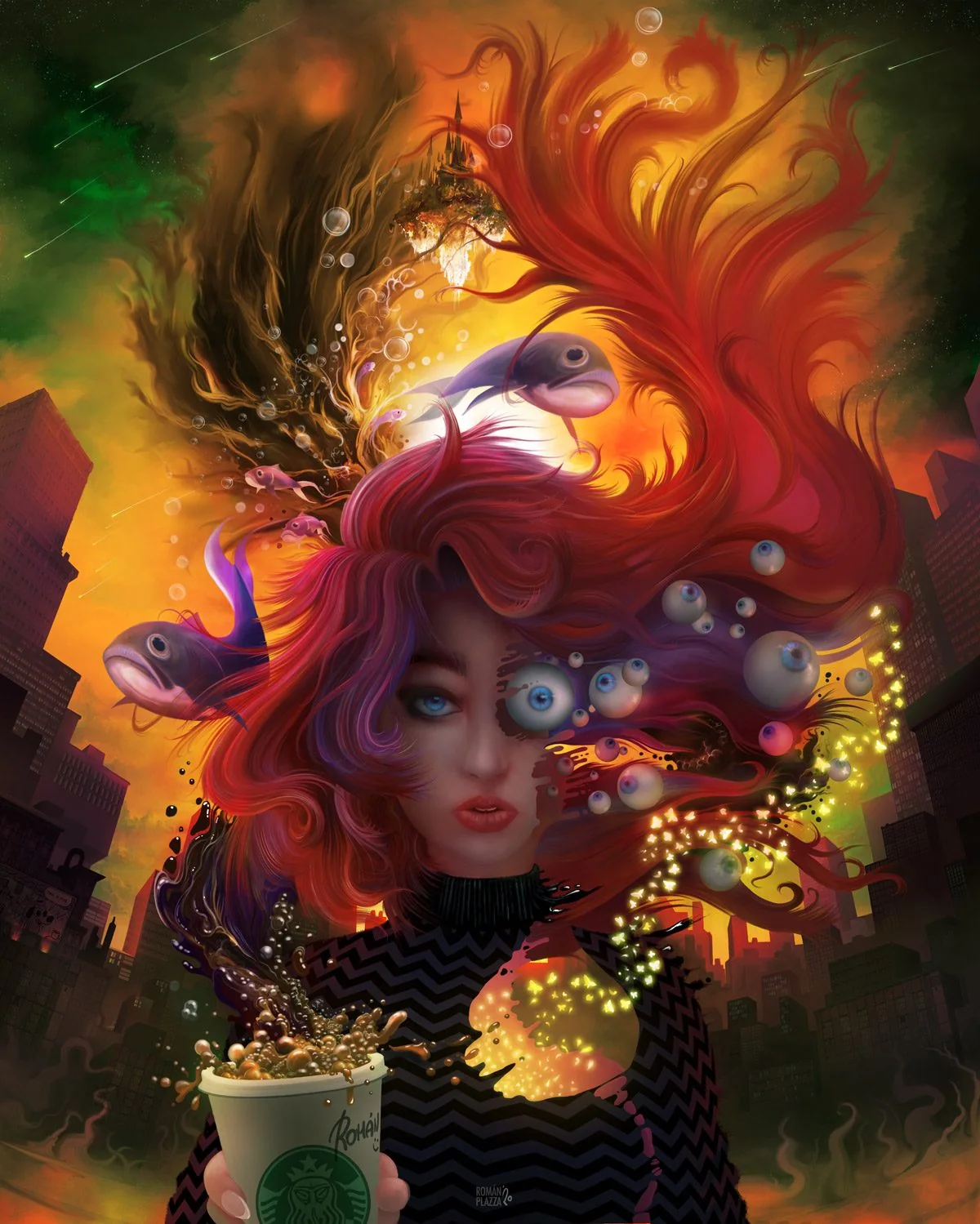 Sunset / Surreal Vision II — ilustración